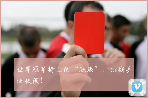 世界冠军榜上的“独狼”,挑战乒坛极限!